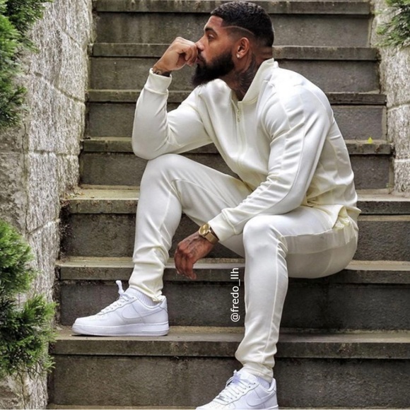 Rebel Minds Other - Men's Rebel Minds Cream Track Pants X-Large